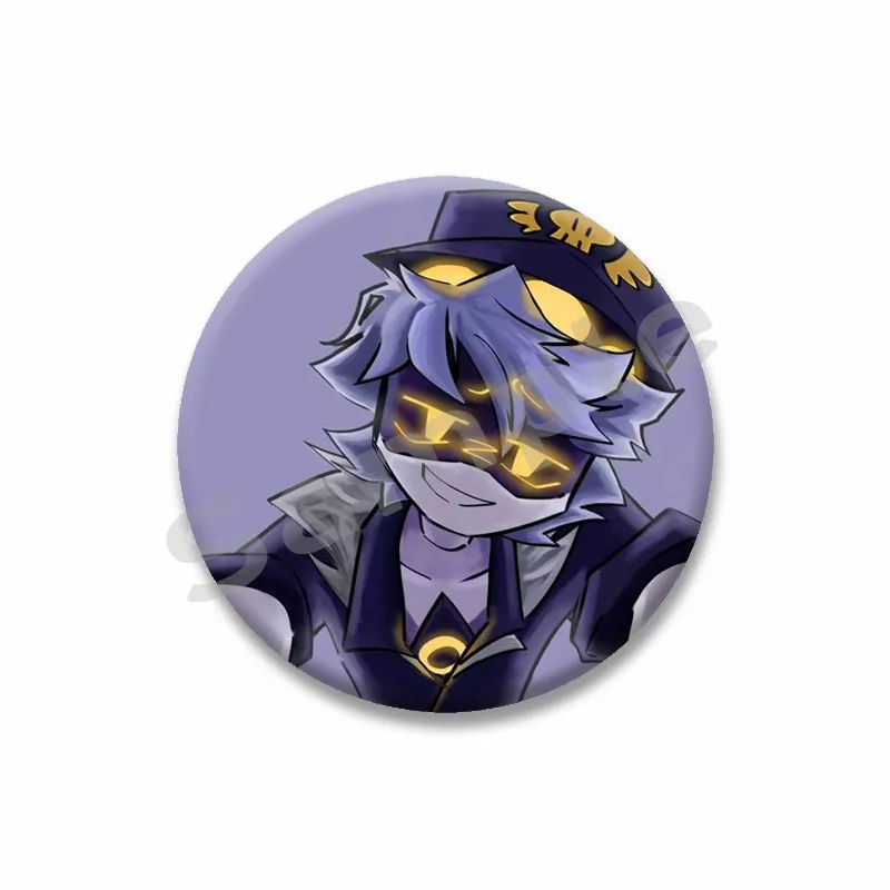 Murder Drones Anime Lapel Pins aus Weißblech, runde Brosche, Cartoon-Figur N J Cyn, Cosplay-Abzeichen, Rucksack, Kleidung, Hut, Accessoires, Geschenke – Detail 3