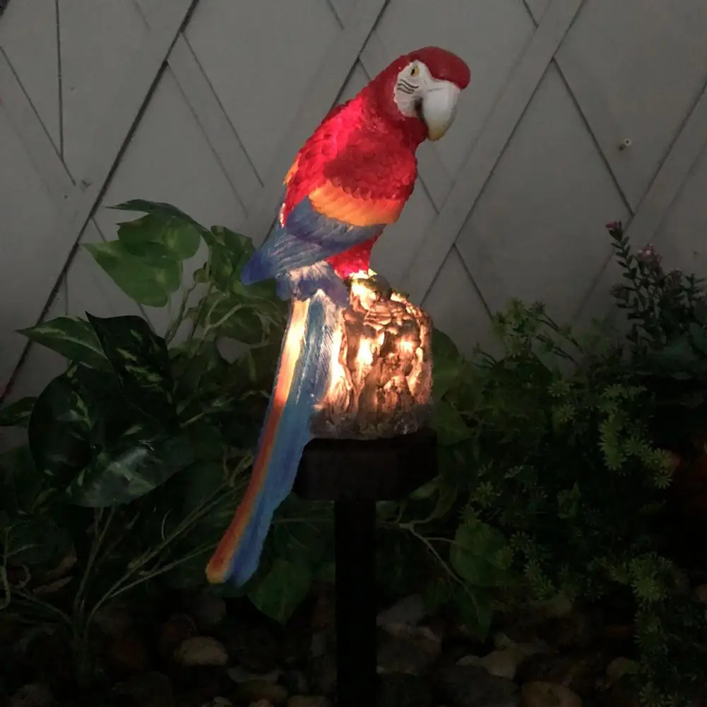 

Outdoor LED Solar Light Waterproof Parrot Ground Lamp Resin Yard Garden Garden Decorative Light Parrot Landscape Light