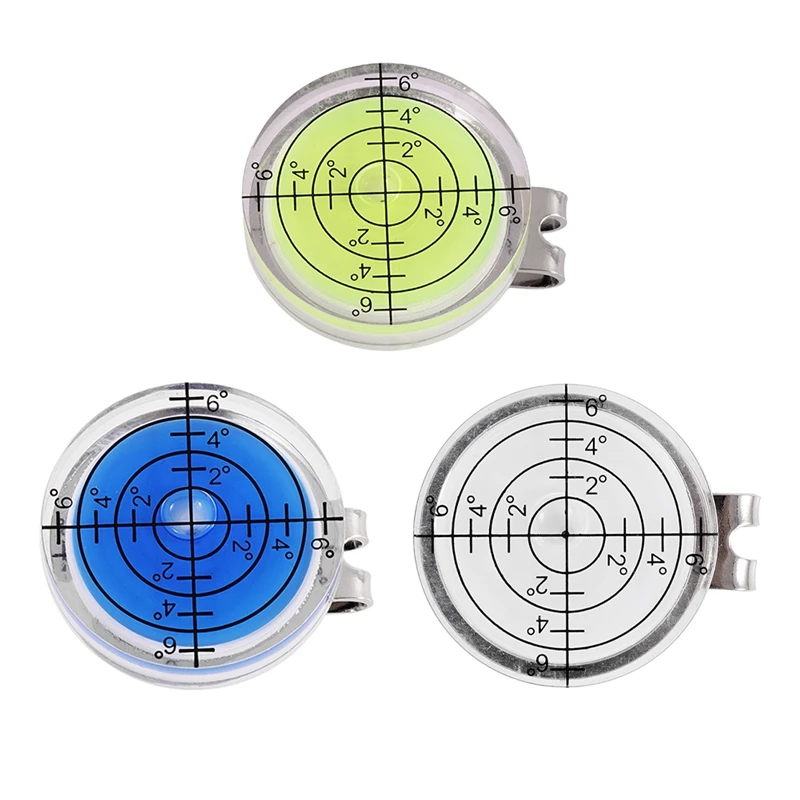 

New-Outdoor Golf Level Slope Reading Mark Round Hat Clip Golf Position Mark
