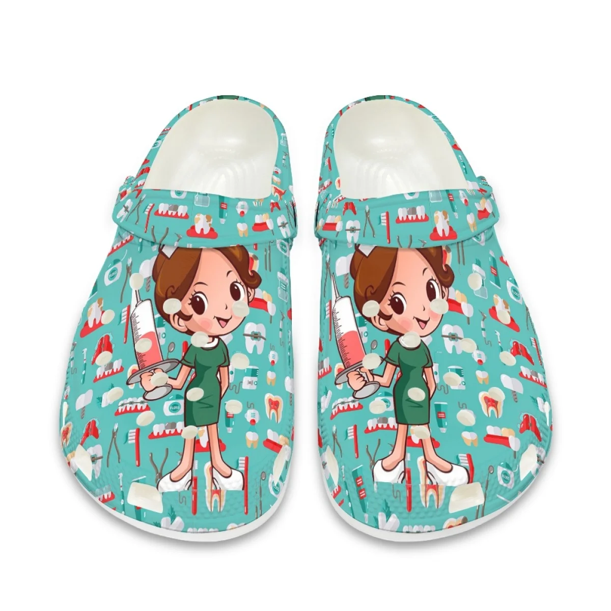 Breathable Nursing Shoes Summer Medical Design Printed Non-slip Indoor Shower Slippers Comfortable Outdoor Beach Couple Slides