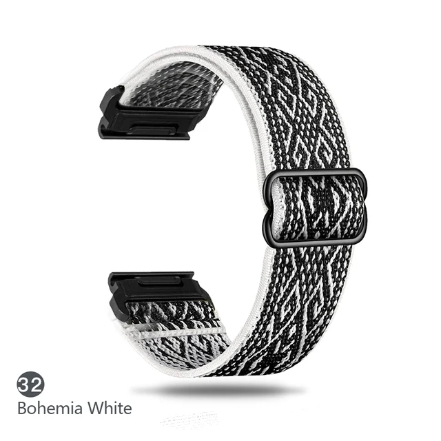 Elastic Woven Nylon Watch Strap - Available in 20, 22, and 26 mm Widths