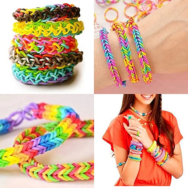 Deluxe Loom Rubber Band Bracelet Crafting Kit - 600 Pieces with Crochet Hooks for Jewelry Making and DIY Projects