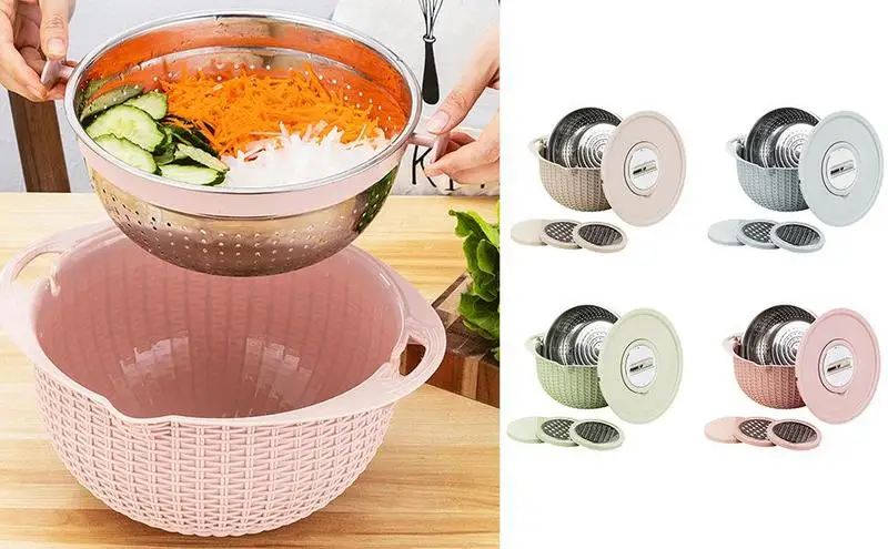 

Kitchen Strainers Stainless Steel Rotating Food Strainers Colanders Pasta Strainer Durable Home Kitchen Accessories gadgets