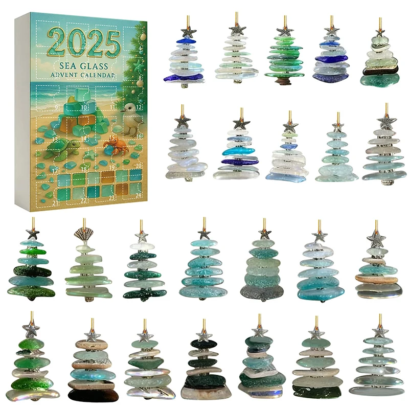 Calendrier De L'Avent 2025 Tortue De Mer - 24 Jours - Décorations De Noël Thème Océan - Éducatif Et Réutilisable