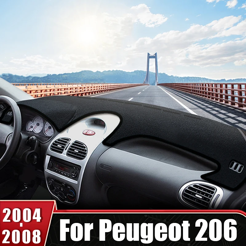 

For Peugeot 206 206CC 206SW 2004 2005 2006 2007 2008 Car Dashboard Cover Mat Dash Board Sun Shade Pad Instrument Non-Slip Carpet