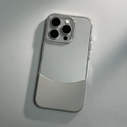 Sleek Transparent Crystal Dual - Tone Ultrathin Phone Case - iPhone 15 Plus (GRAY)