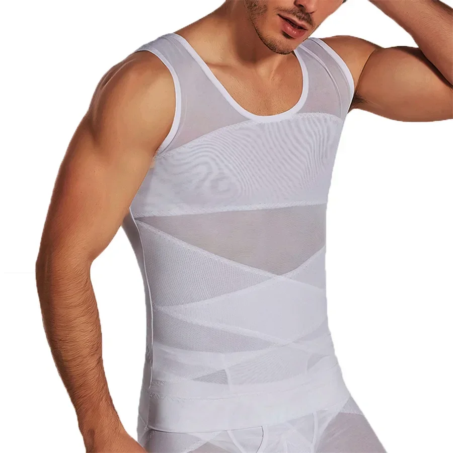 Uomo Shaper del corpo Vita Trainer Gilet Corsetto Canotte Canottiera Addome Dimagrante Shapewear Bruciare i grassi Abiti Fiess_voghion.com