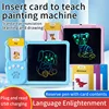 2 in 1 Talking Flash Cards Early Toys Preschool Learning Reading Machine LCD Drawing Board Graffiti Sketchpad Toys Montessori 2