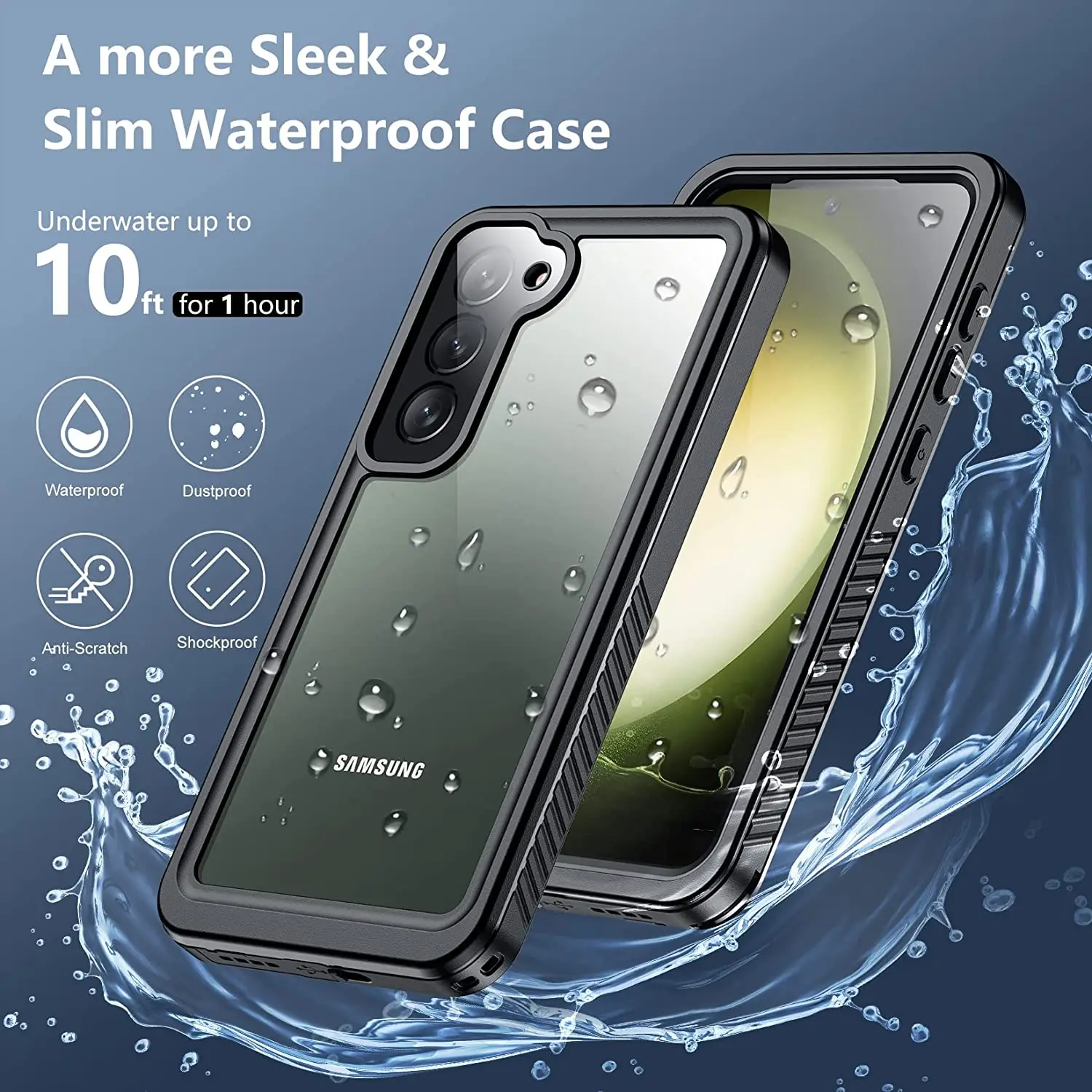 For Samsung S23 Ultra Waterproof Case for Galaxy S23 S22 S20 S21 Plus