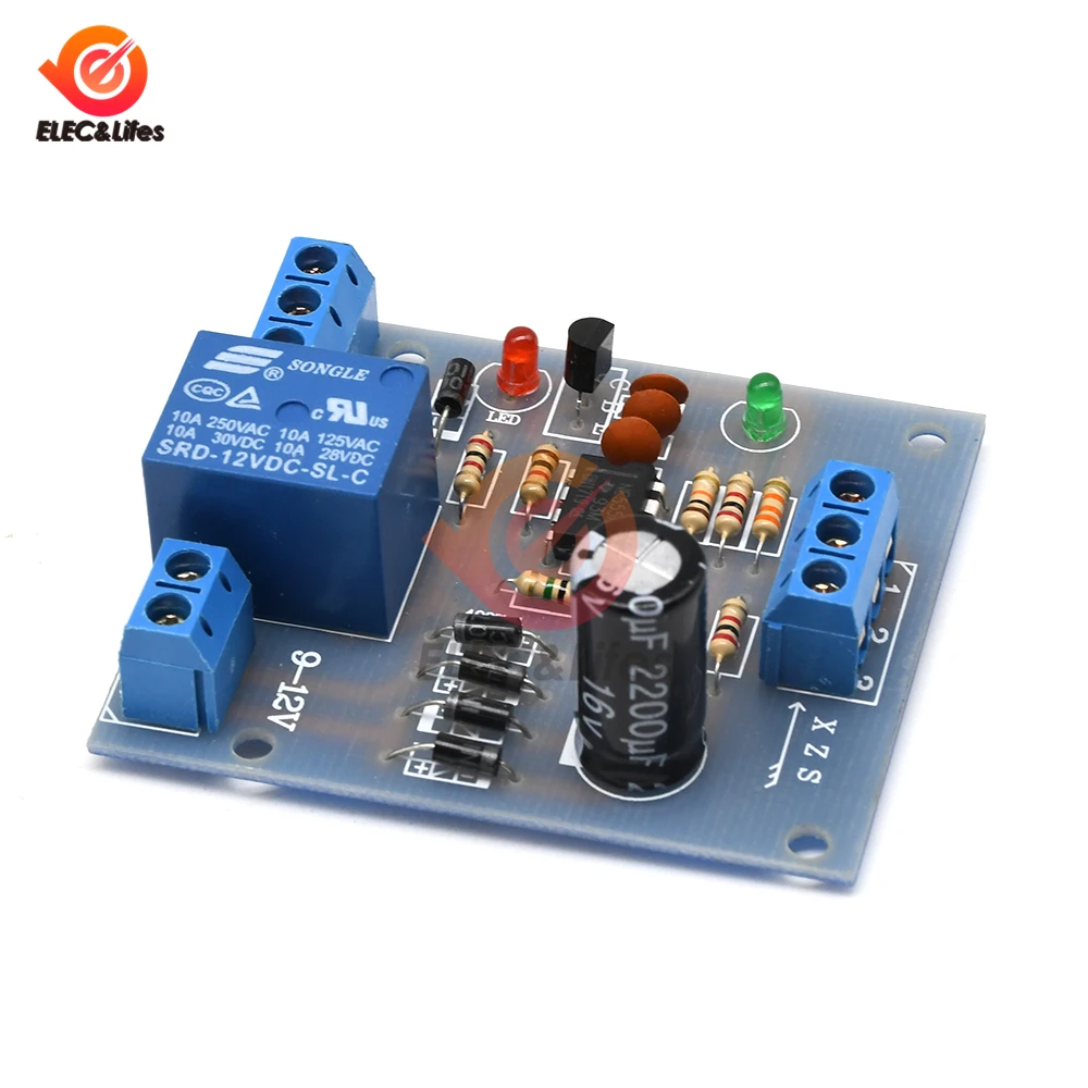 Liquid Level Sensor 9V-12V Liquid Water Level Controller Sensor Automatic Pumping Drainage Water Level Detection Short Protection Pump Control