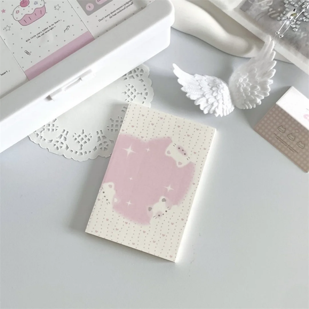 Kawaii Rosa Katzen-Notizblock 50 Blatt Niedliche Pfoten-Klebezettel A7-Format Notizblock für Journaling Studium Büro Schule Schreibwaren – Detail 10