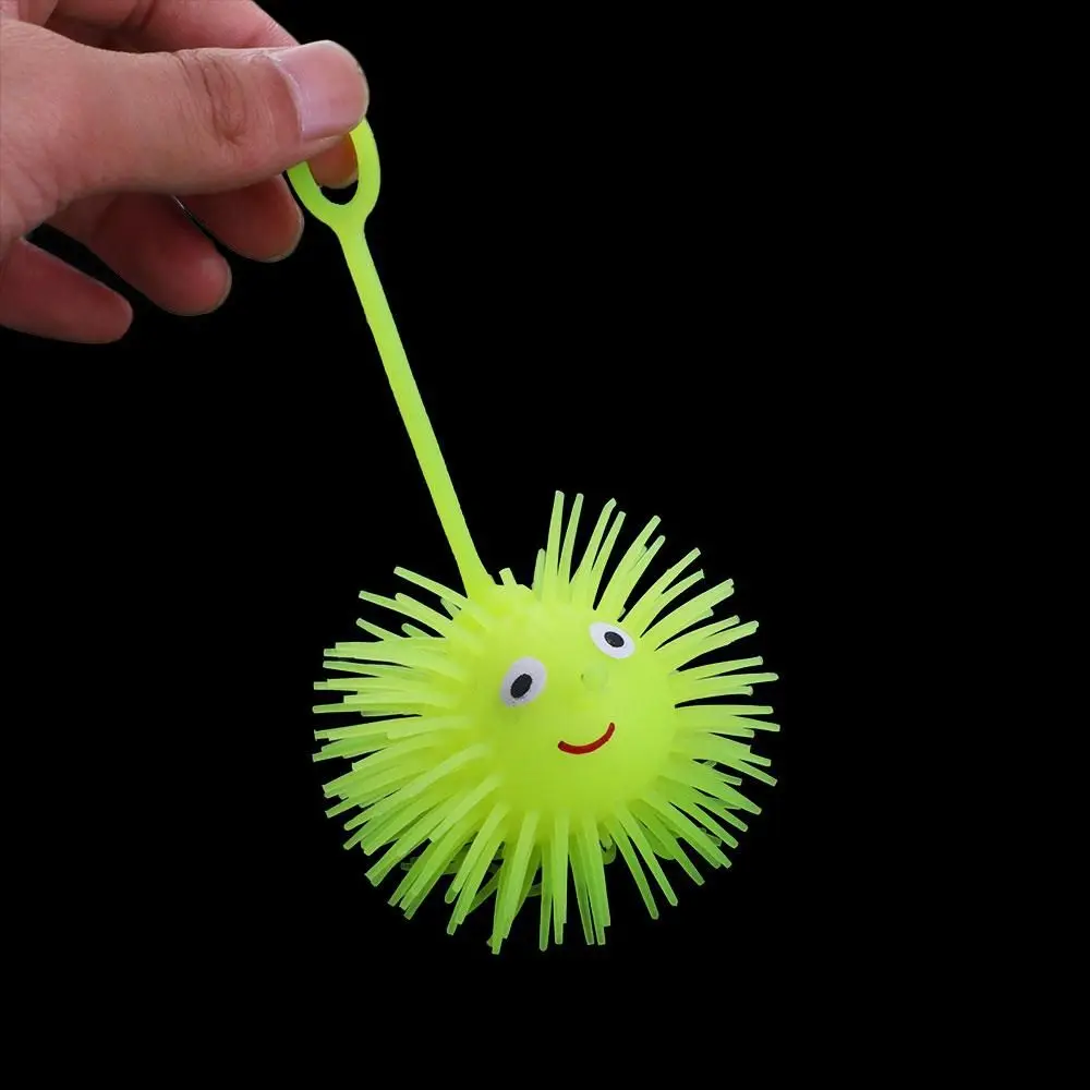 Random Kids Gifts Baby Elastic Toy Children Adult Elastic Glow Hair Ball Glowing Hair Flash Ball Vent Ball LED Light Up Toy