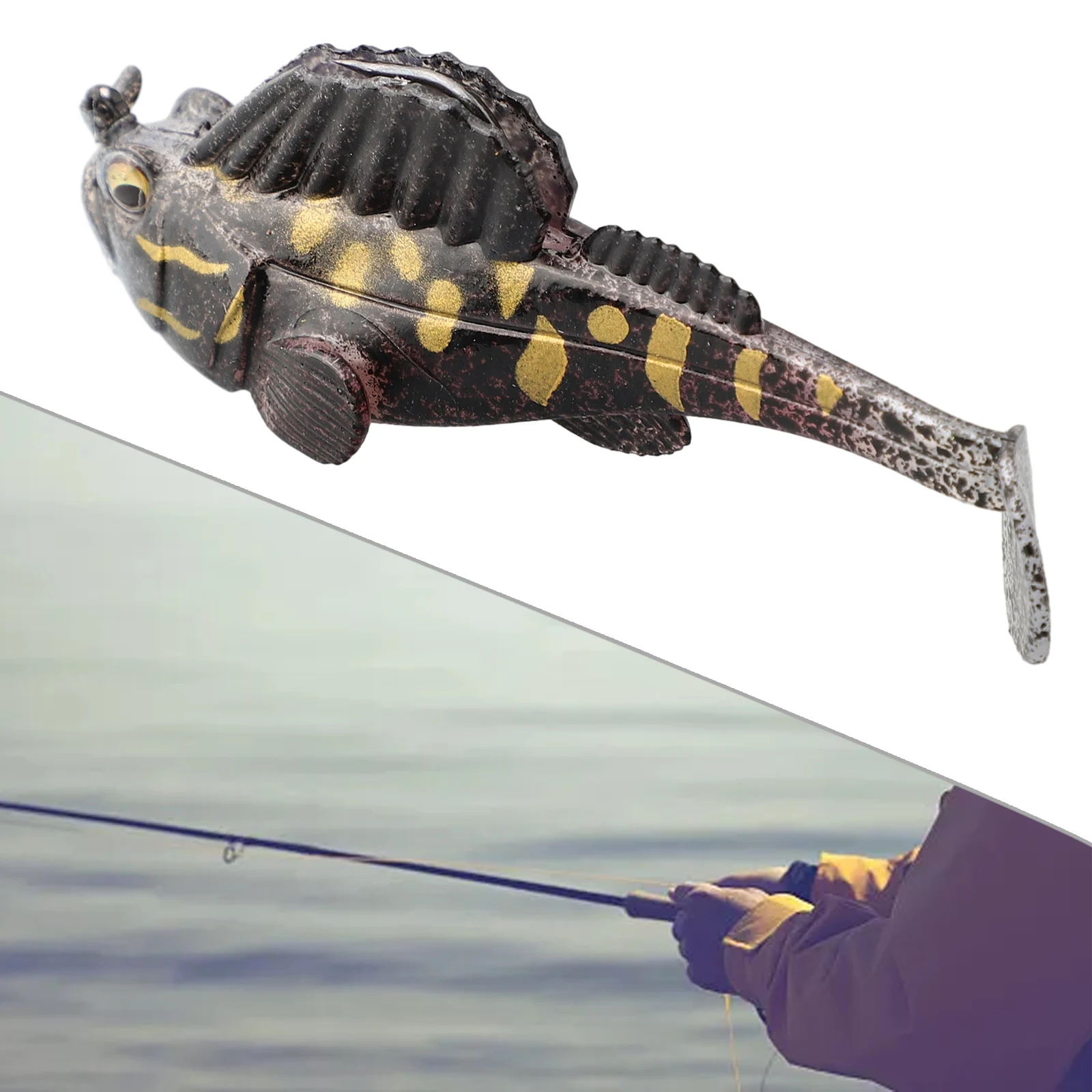 

Pvc Metal Fishing Lure Soft Body Paddle Tail Swimbait Fishing Lure Poses Pvc Metal QTY Saved Fin Hook Secure Hook