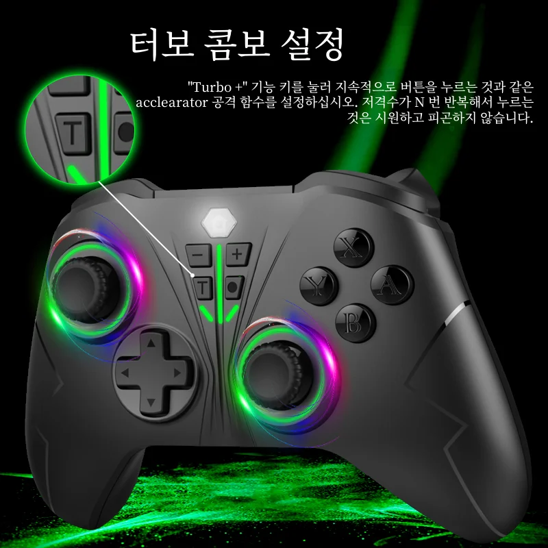 GAMINJA  е,   Ű, Ŀ α׷ RGB ͺ BT Ʈѷ, ٵ ġ OLED PC ̽ƽ