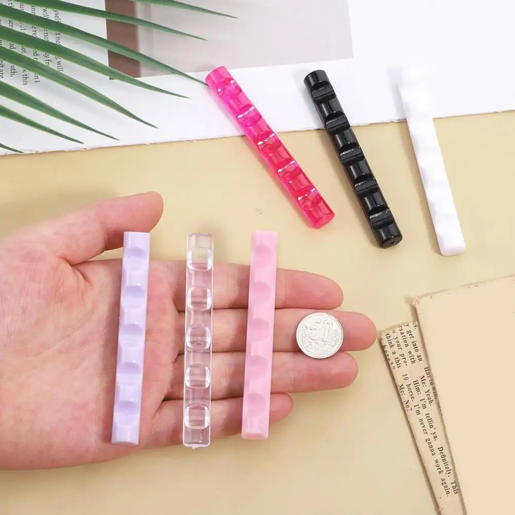 6Pcs 네일 브러쉬 홀더(5개 슬롯 포함) 다기능 메이크업 브러쉬 정리함 매니큐어 아트 도구 페인팅 펜 보관 랙