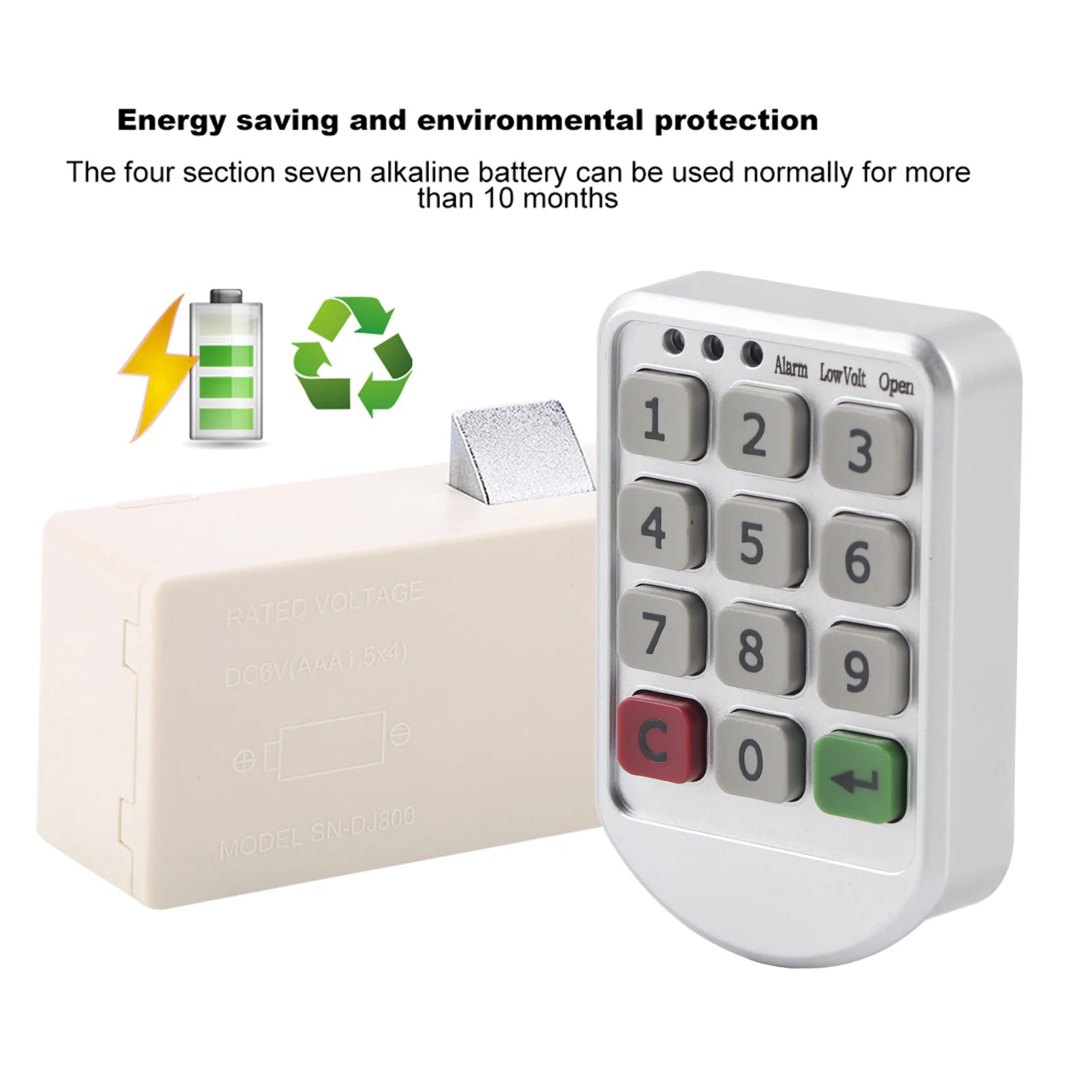 Smart Lock Electronic Lock Password Lock ABS Plastic Panel Digital Electronic Intelligent Password Keypad Number Cabinet Door Lock Digital Cabinet Door Lock