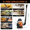 63CC 2-stroke Gasoline Leaf Blower Backpack Snow Removal Grass Lawn Leaves Blower Garden Yard Sweeping Tool Air-cooled 4