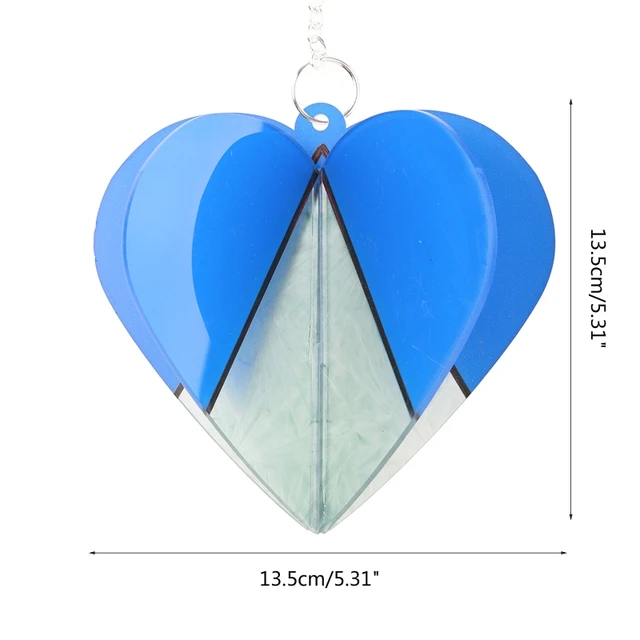 Többoldalas Szív Színes Díszfalfal Lógó Dekorációs Ajándék Otthoni Kertnek - Image 6