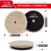 Sharkfox 5 Inch/ 6 Inch Wool Pad High Density Lambs Woollen Polish buffing Pad for Car Polisher 3