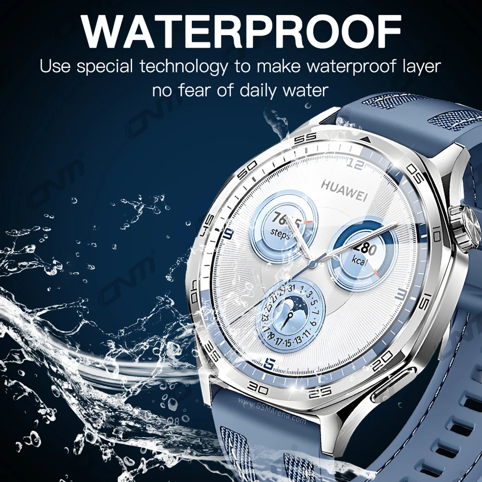 Huawei Watch gt 5,gt5 pro,46mm, 42mm, 41mm,2.5d用の傷防止強化