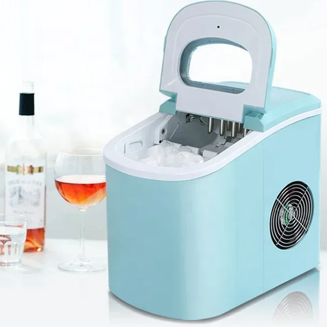Mini Ice Maker Electric New Cylindrical Ice Machine 12 Kg/24 H Automatic Household Making Machine
