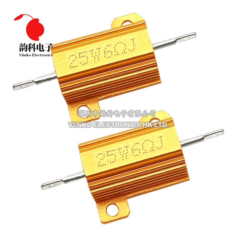 25W RX24 Aluminum Power Metal Shell Case Wirewound Resistor 0.01 ~ 30K 0.1 0.5 1 2 3 5 6 8 10 20 100 150 200 300 500 1K 10K ohm wirewound resistor