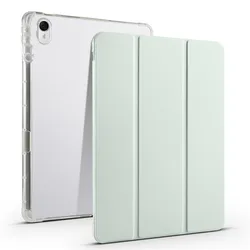 OPPO Pad Mini Tablet Case with Pencil Holder - Trifold Soft Back Stand Cover, 8.8 inch for OPPO Pad Mini (Light green)
