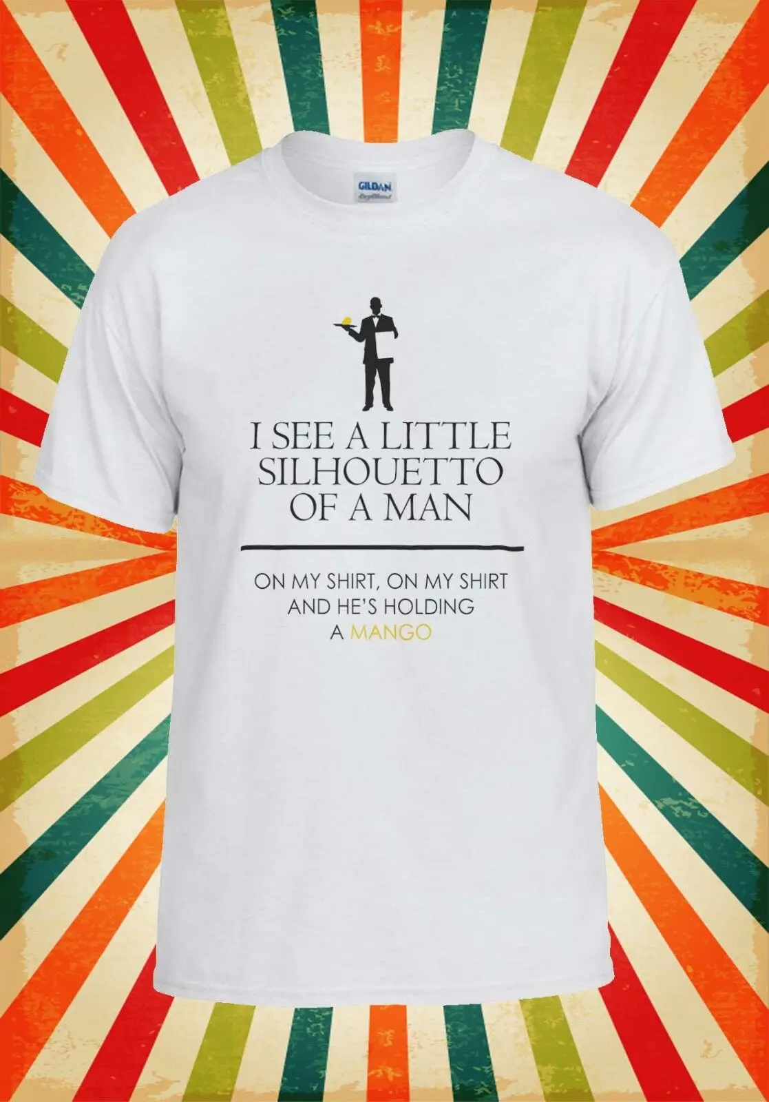 Мужская Золотая Футболка с маленьким силуэтом, без жилета, 1767