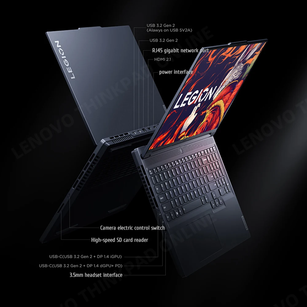 Lenovo Legion R7000P Esports Gaming Laptop AMD Ryzen 7 7840H 16 Inch 16G/32G RAM 1T SSD RTX 4060 2.5K 165Hz 2023 Game Notebook 5