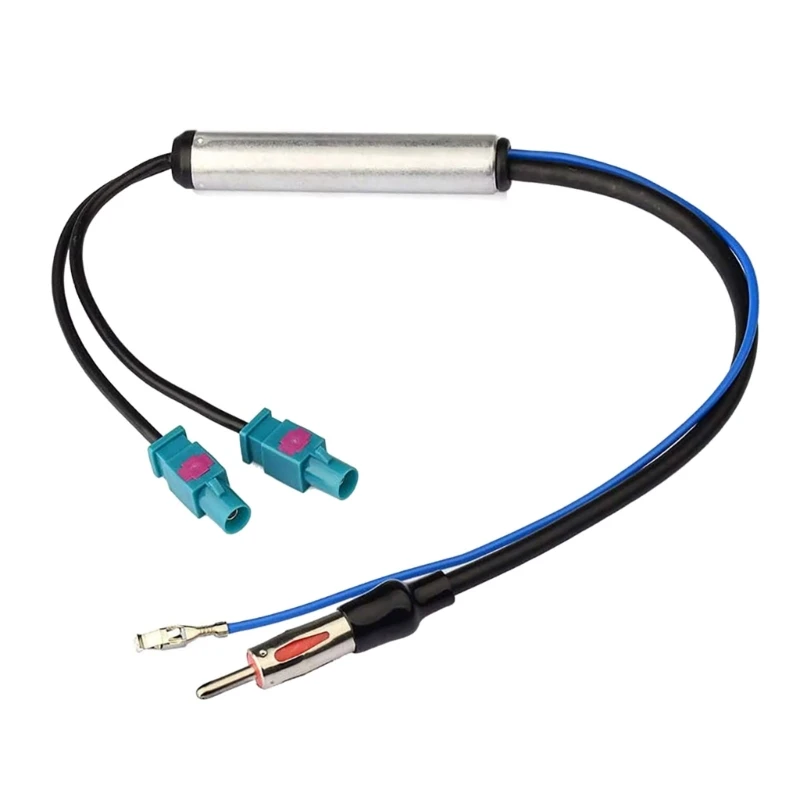 

Dual Fakra-Din Aerial Antenna Adapter for VW Radio Stereo Antenna with Amplifier