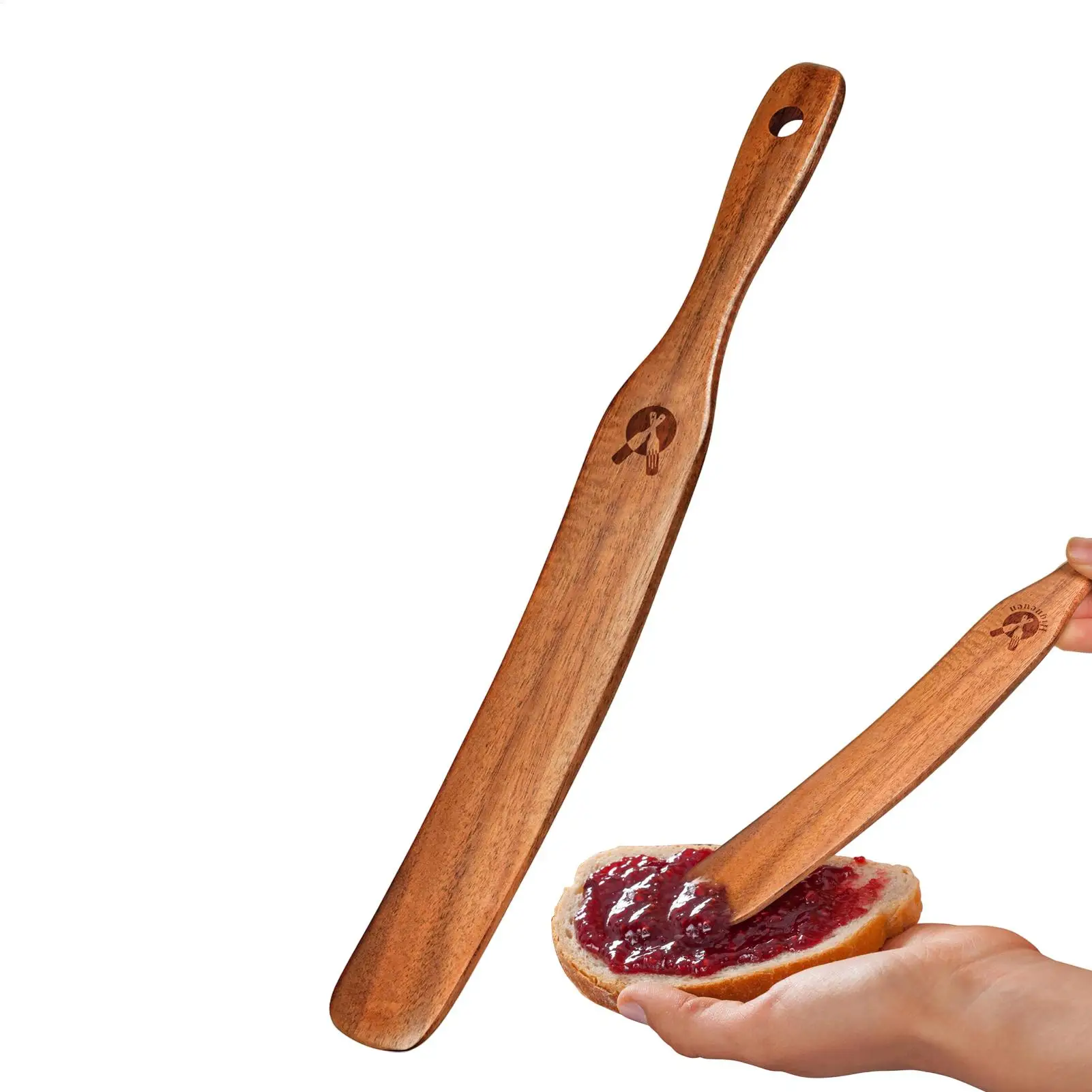 Bâtonnet mélangeur en bois, spatule fine pour pot, fouet à pain portable, spatule, bâtonnet mélangeur fin, ustensile pour la cuisson, le remuage et le mélange