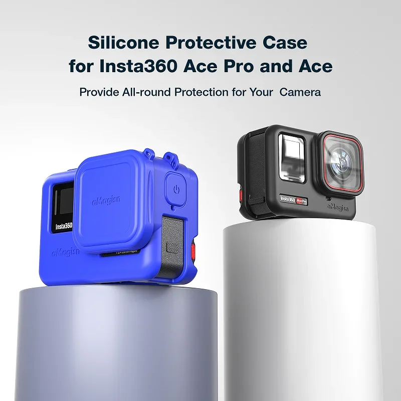 For Insta360 Ace Pro Silicone Cover Protective Case for Insta360 Ace Silicone Protective Case Sports Camera Protective Accessory