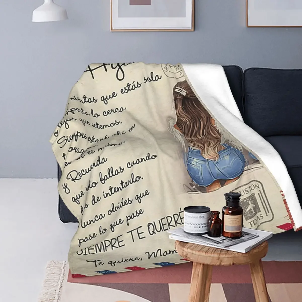 

Express Love Gifts Blanket Coral Fleece Plush Printed Letter to My Daughter Soft Throw Blankets for Bedding Car Plush Thin Quilt