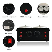 Dual Wax Pots Professional Electric Wax Heater Machine Parrafin Waxing Machine for Hair Removal Facial Skin Body SPA Salon 3