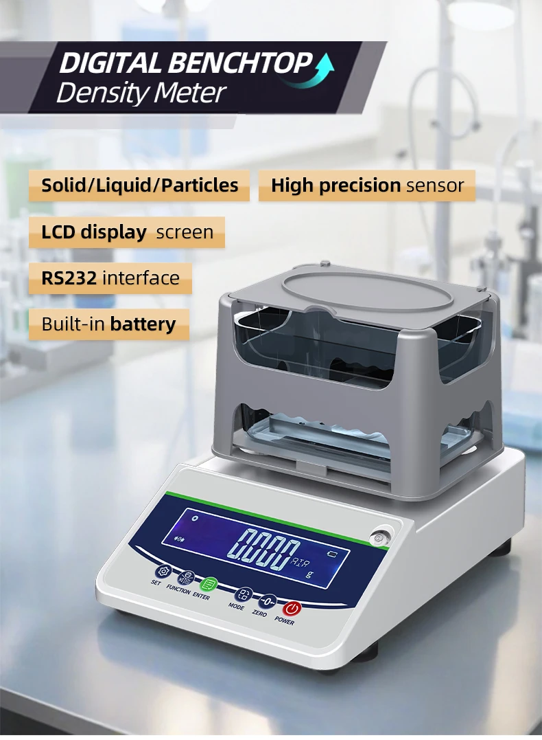 Digital Plastic Densimeter Analytical Balance Solid Liquid Densimeter Gold Preci