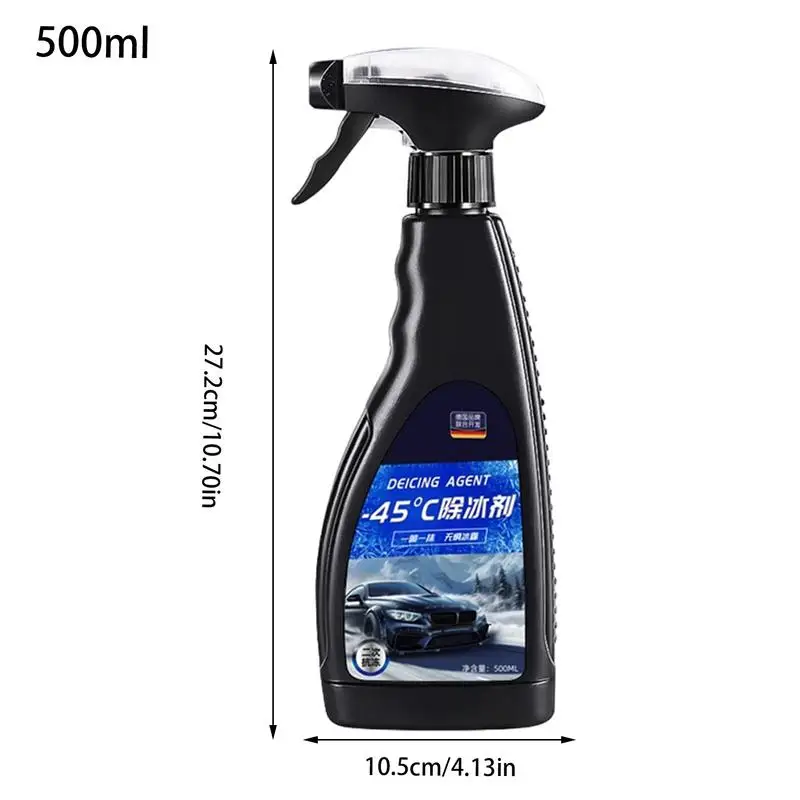 Windshield Ice Melt Spray 500ml Auto Windshield Deicing Spray Snow Removal For Window Snow Melting Defrost Liquid Car