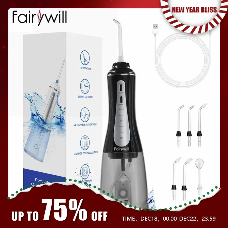 OralIrrigatorFairywillWaterFlosser5ModesPortableDentalWater