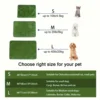 FUKUCHONG Washable Artificial Grass Dog Potty Trainer - Small to Large Size, Durable EVA Material, Green & Yellow Design for Ind 3