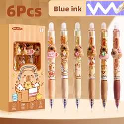 Erasable Gel Pen Set - 6 - Piece, 0.5mm Blue Ink, Ideal for Office & School Supplies (Yellow)