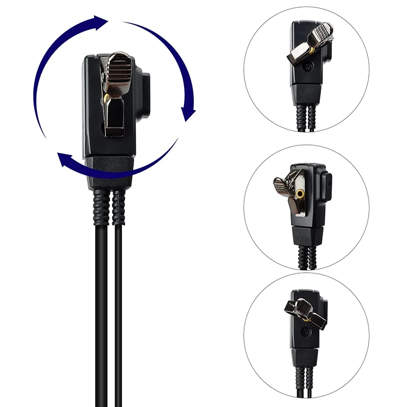 2-Pin Walkie Talkie Earpiece with Mic, PTT for Baofeng UV-5R,BF-888s,BF-F8HP,UV-82, UV-82HP, for Motorola Retevis, Two Way Radio