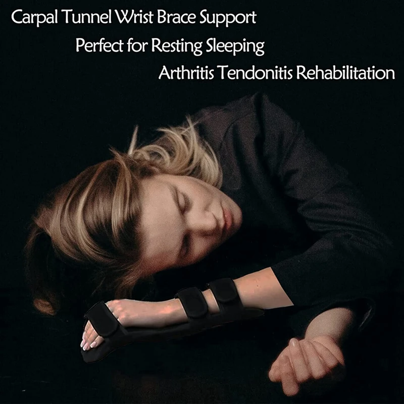 6A-Carpal Tunnels Wrist Brace Night Support, Cockup Hand Wrist Splint For Carpal Tunnels Syndrome Tendonitis Carpelrx