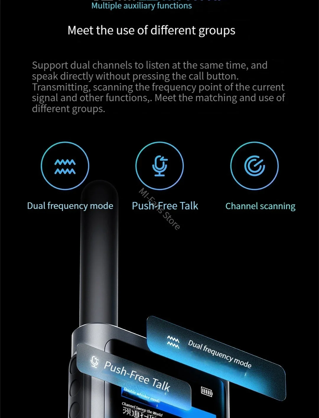 Xiaomiセット Newest Original Xiaomi Walkie Talkie 2S Super Thin Location