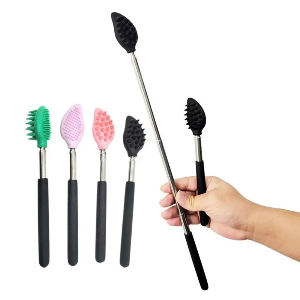 Massage Claw Back Scraper Telescopic Backscratcher Nose cleaning Scrubber Extendable Back Scratcher Silicone Massage Brush