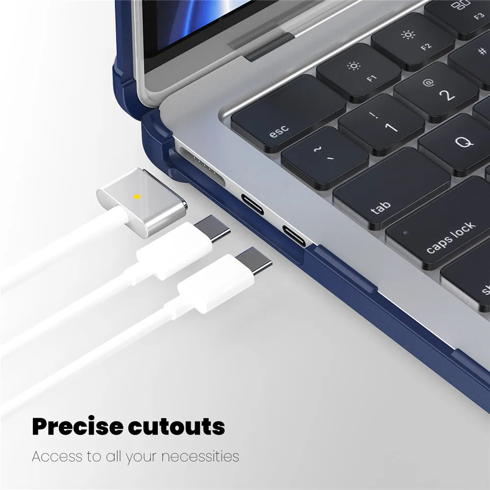 Concha Protetora para Macbook Air 13 Pro 13 m1 Chip m2 14 16 Estojo Protetor Choque Resistência Tampa do Laptop 13.6 15 2023 - Imagem 4