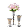 PEANDIM Luxury Silver Flower Vase Home Vase Desktop Craft Flower Arrangement Decoration Wedding Party Christmas Flower Rack 4