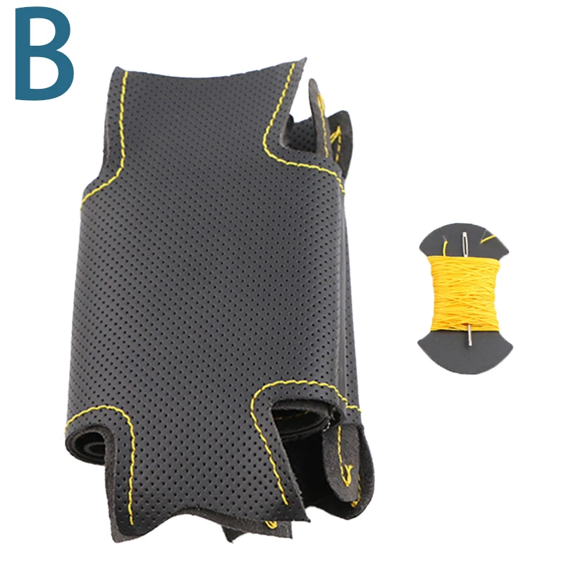 Gloss Carbon Fiber Car Steering Wheel Grip Cover
