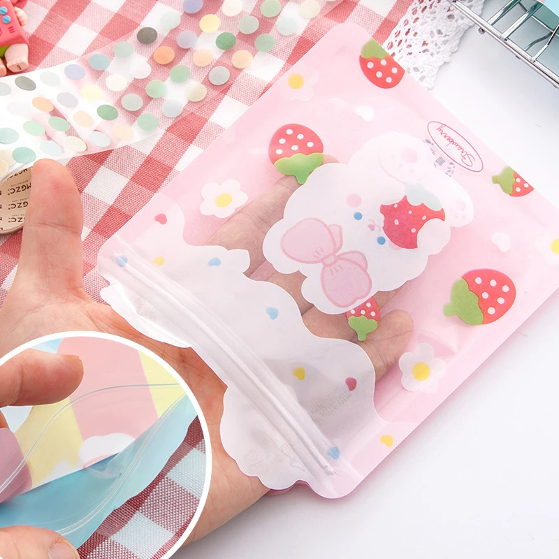 5pcs Food Ziplock Bag Cute Rabbit Bear Candy Cookie Packaging Bags Wedding Birthday Party Decorations Gift Wrapping Supplies