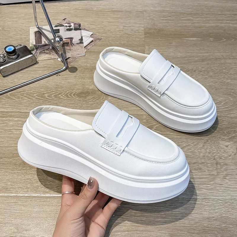 Summer Women's Slippers, Baotou Slippers, New Sandals, Versatile Flat Shoes, Fashion Muller Shoes, Thick Soles Slippers Women