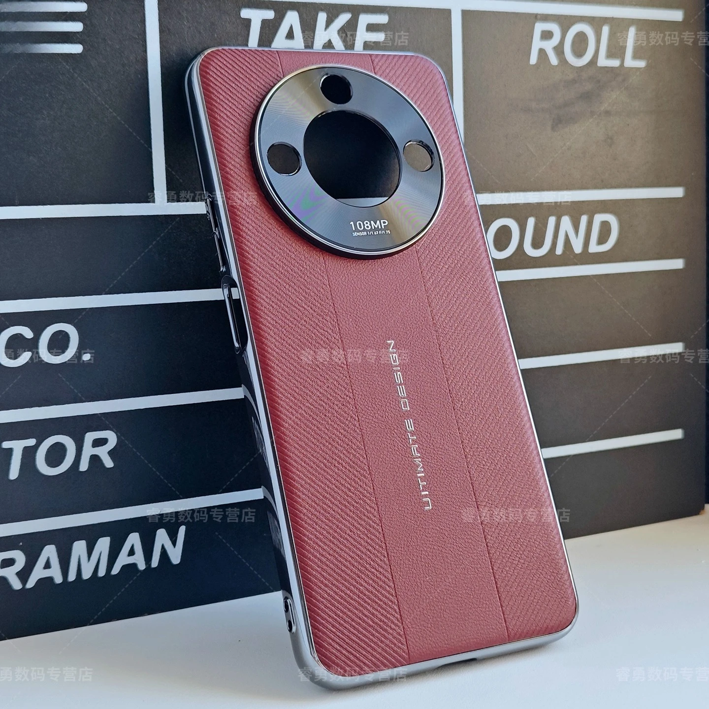 Luxury PU Leather Stripe Full Coverage Plating Back Cover - Premium Case with Bumper Protection