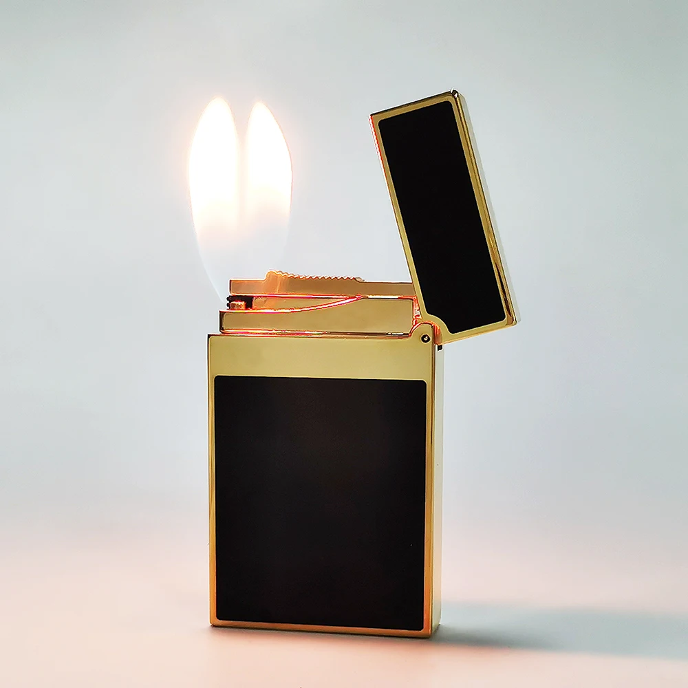 New Lacquer Lighters Butane Gas Double Flame Smoking Cigarette Tobacco Accessories Men Father Birthday Gifts Dual Fire LE GRAND 2